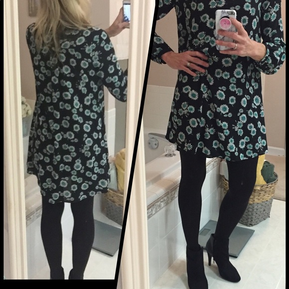 Express Cut-Out Pintucked Trapeze Dress - Picture 8 of 8